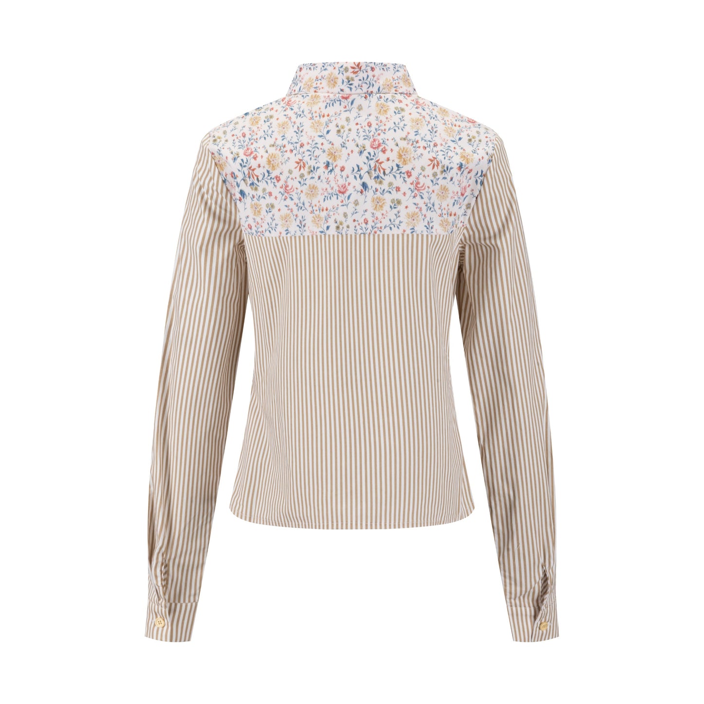 Pinstripe Floral Blouse