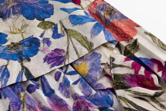 Wrap Pleated Dress - Multi Colored