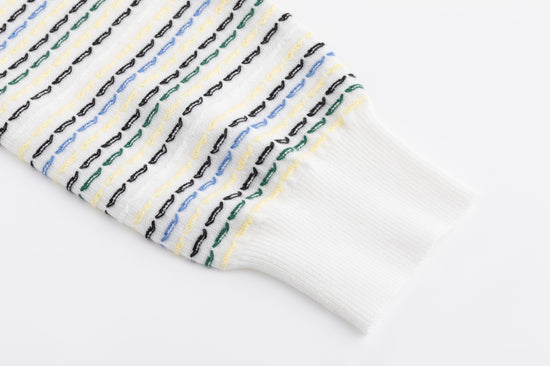 Multi Color Stitched Stripped Sweater
