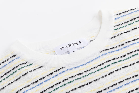 Multi Color Stitched Stripped Sweater