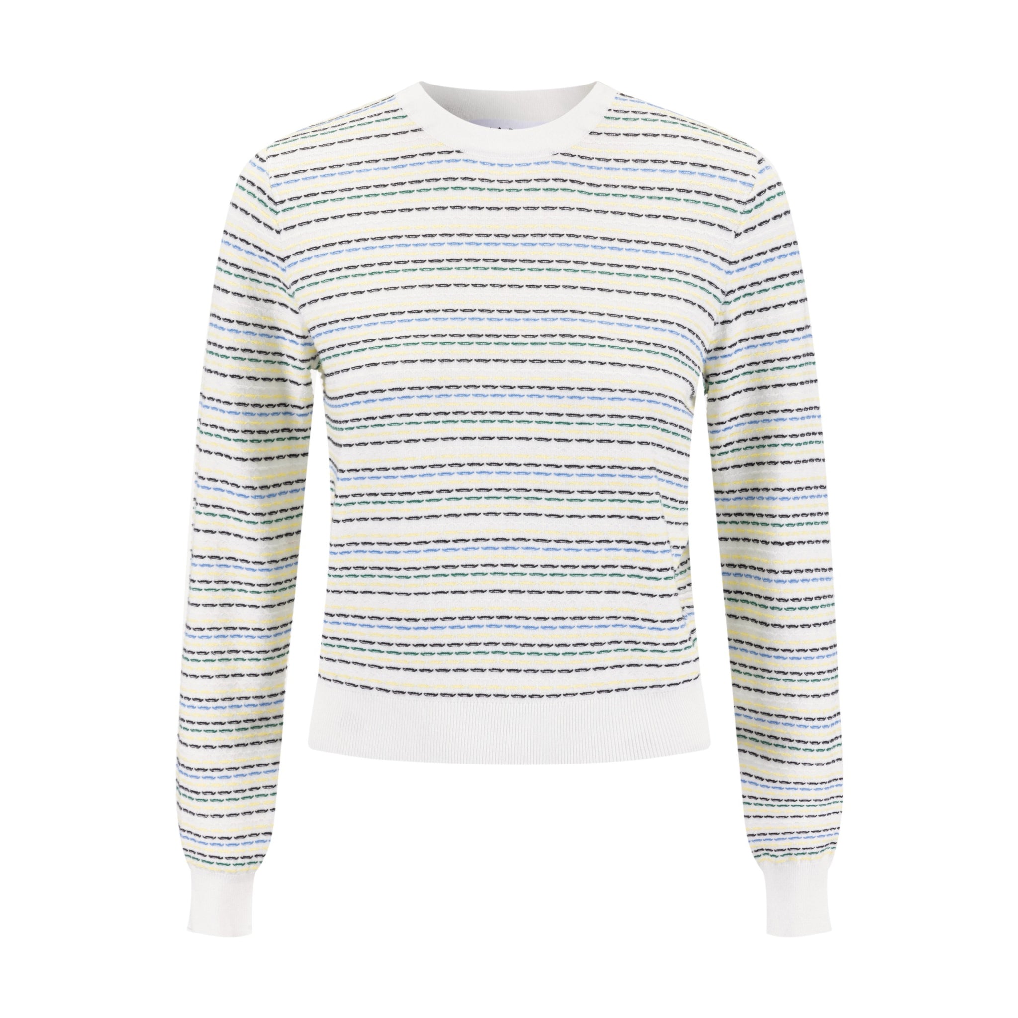Multi Color Stitched Stripped Sweater