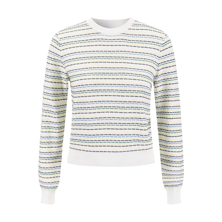 Multi Color Stitched Stripped Sweater