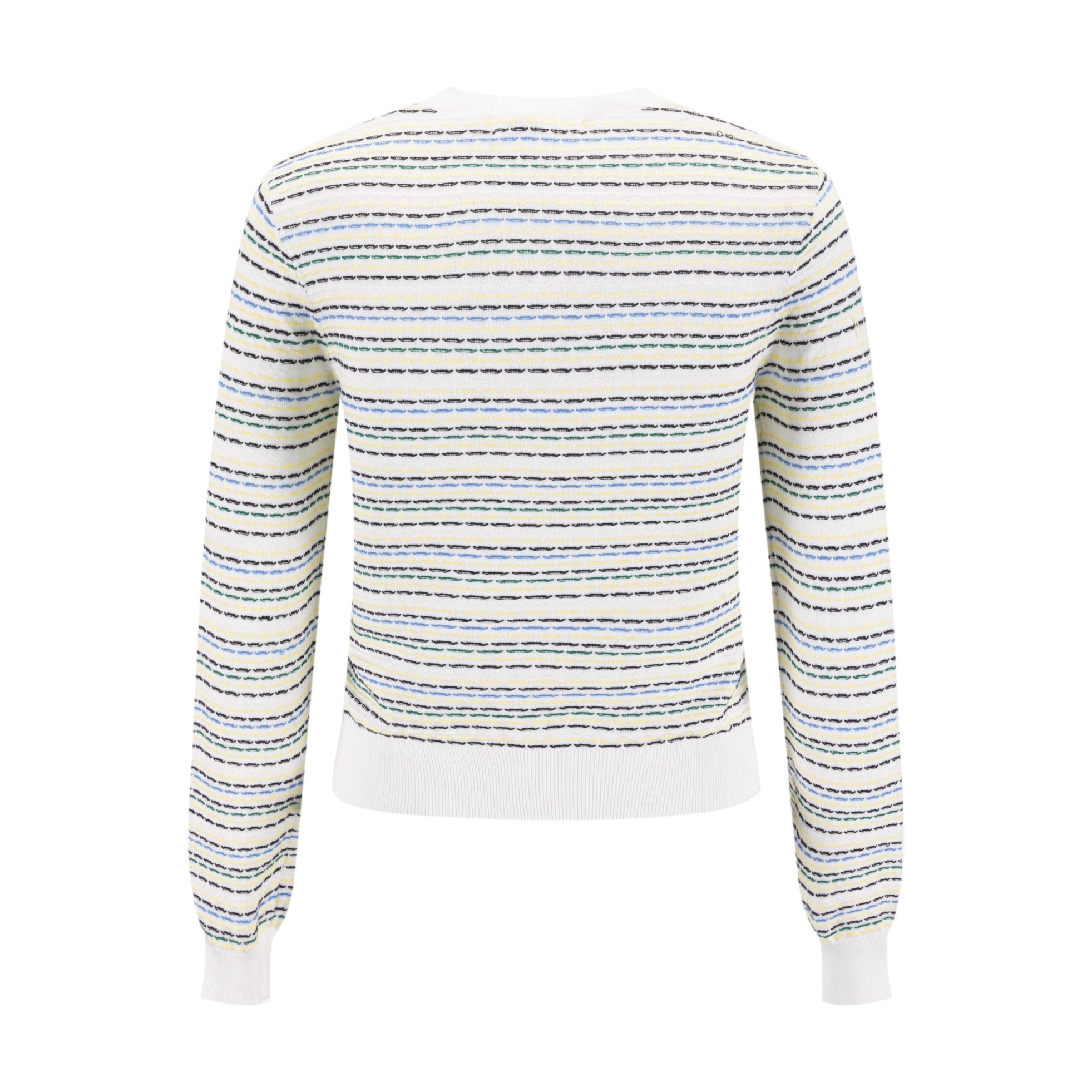 Multi Color Stitched Stripped Sweater