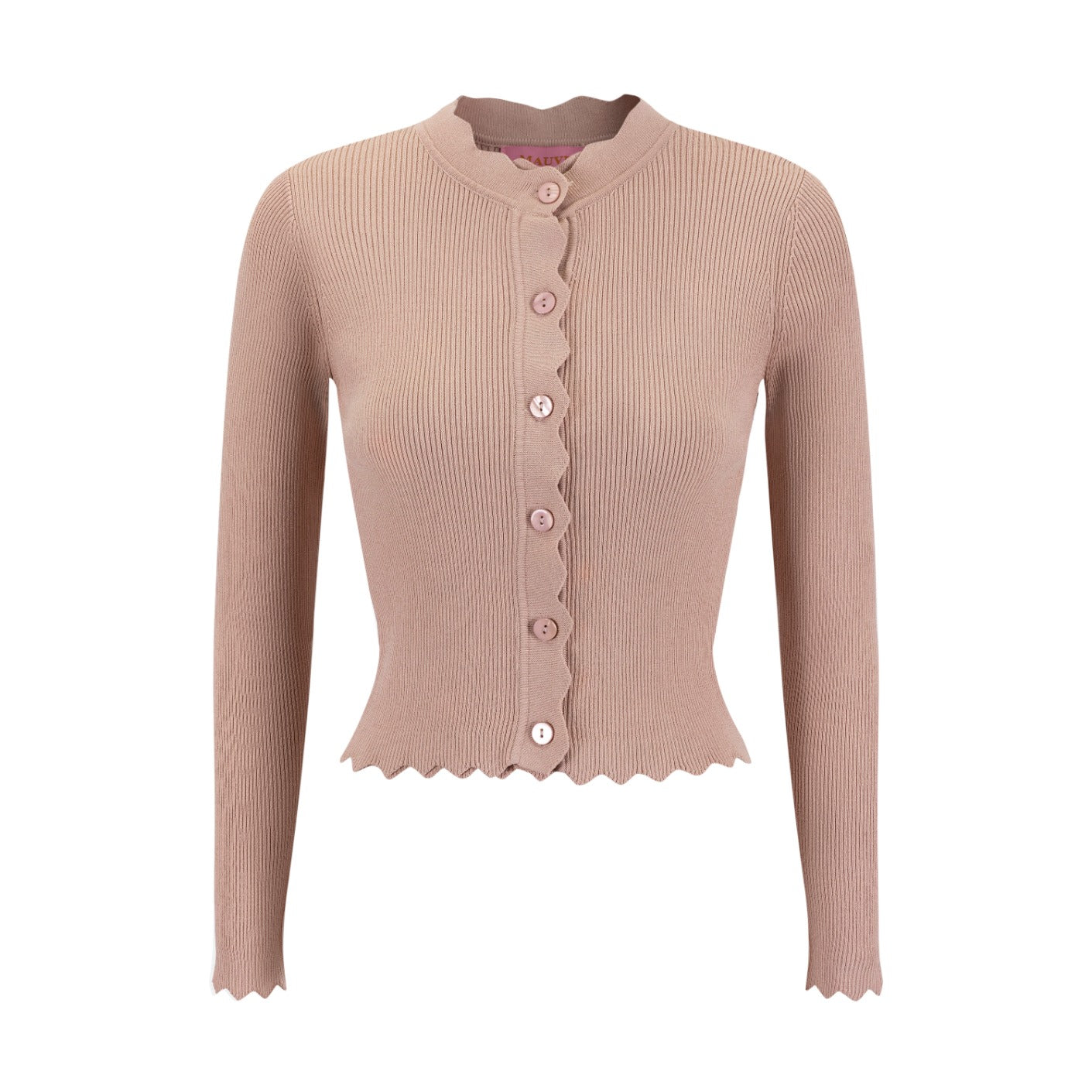 Tank With Attached Cardigan - Mauve