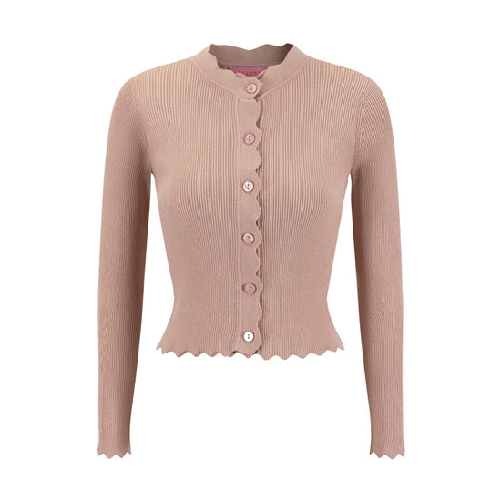 Tank With Attached Cardigan - Mauve