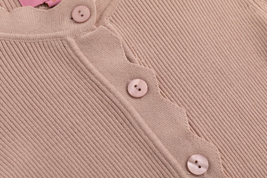 Tank With Attached Cardigan - Mauve