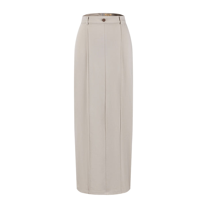 Seam Detail Skirt - Gray Stone