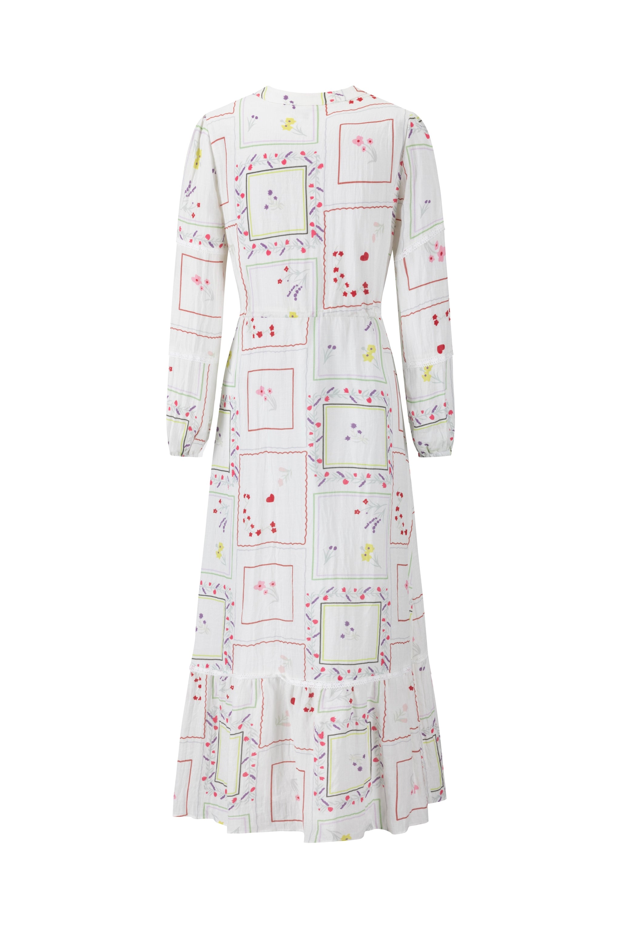 Multi Colored Printed Drawstring Dress