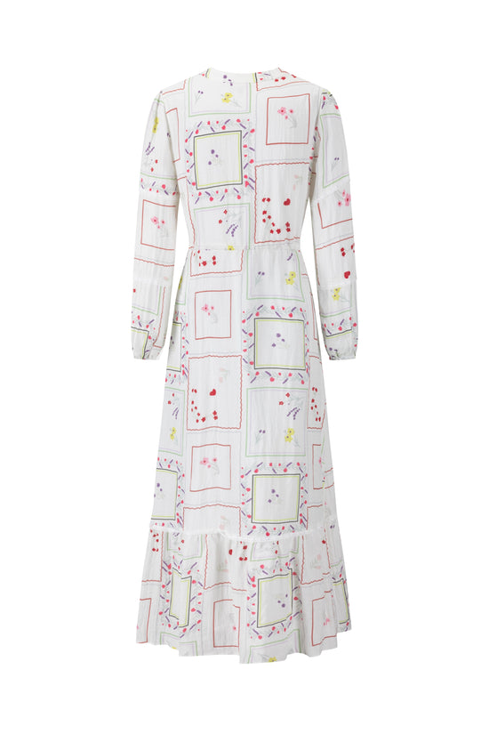 Multi Colored Printed Drawstring Dress