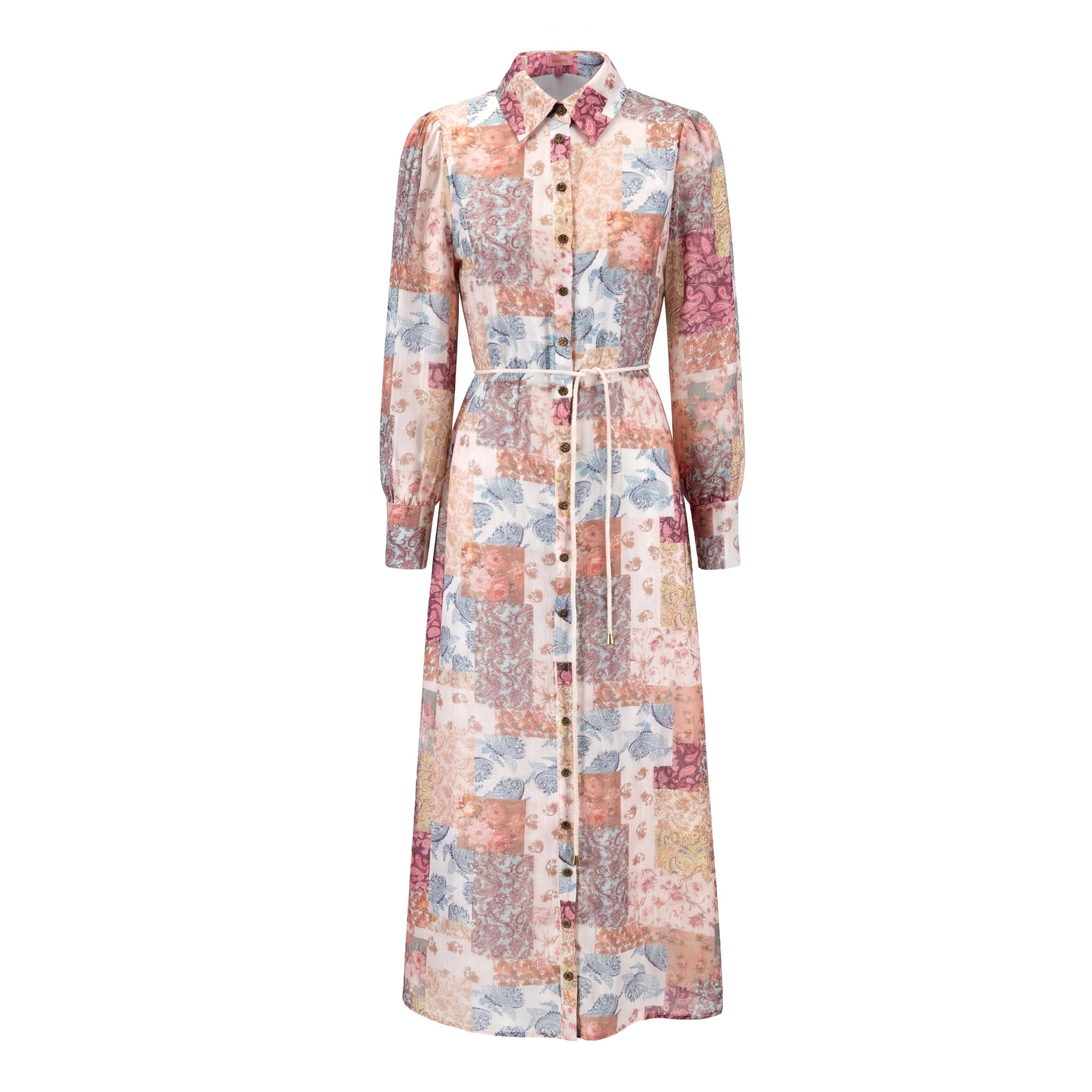 Floral Patchwork Printed Dress