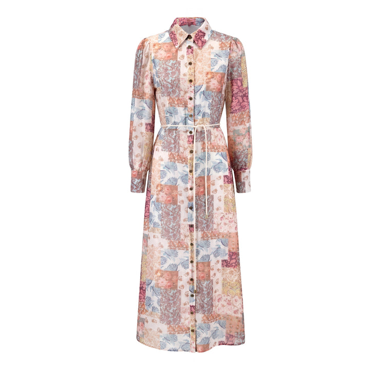 Floral Patchwork Printed Dress