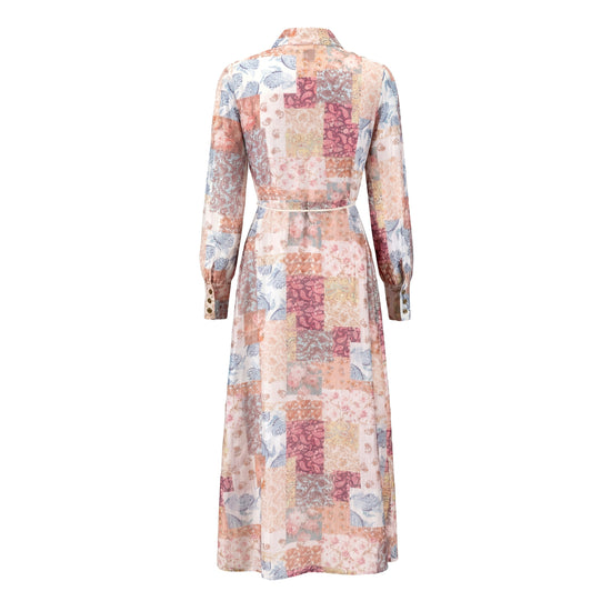 Floral Patchwork Printed Dress