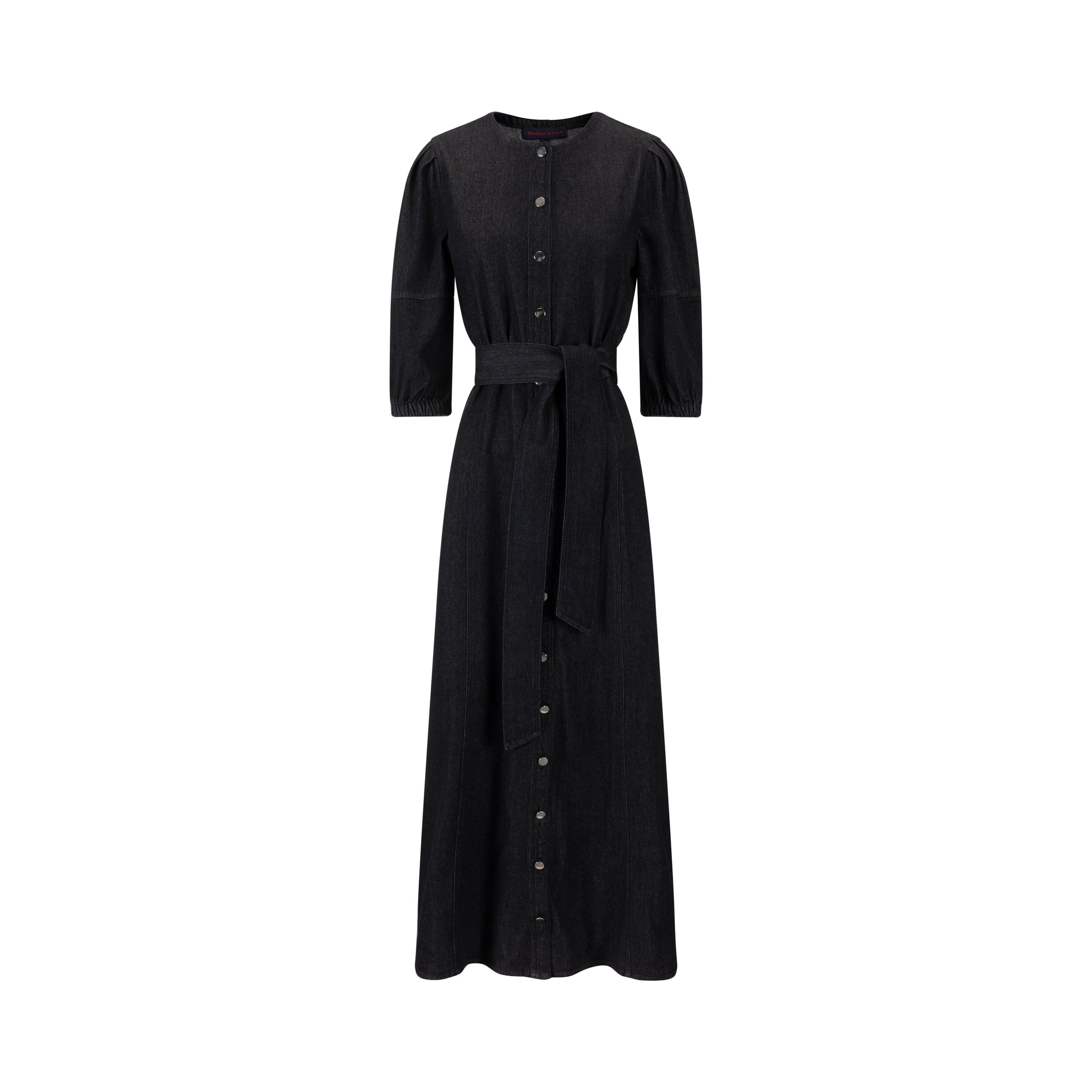 Lantern 3/4 Sleeve Denim Dress