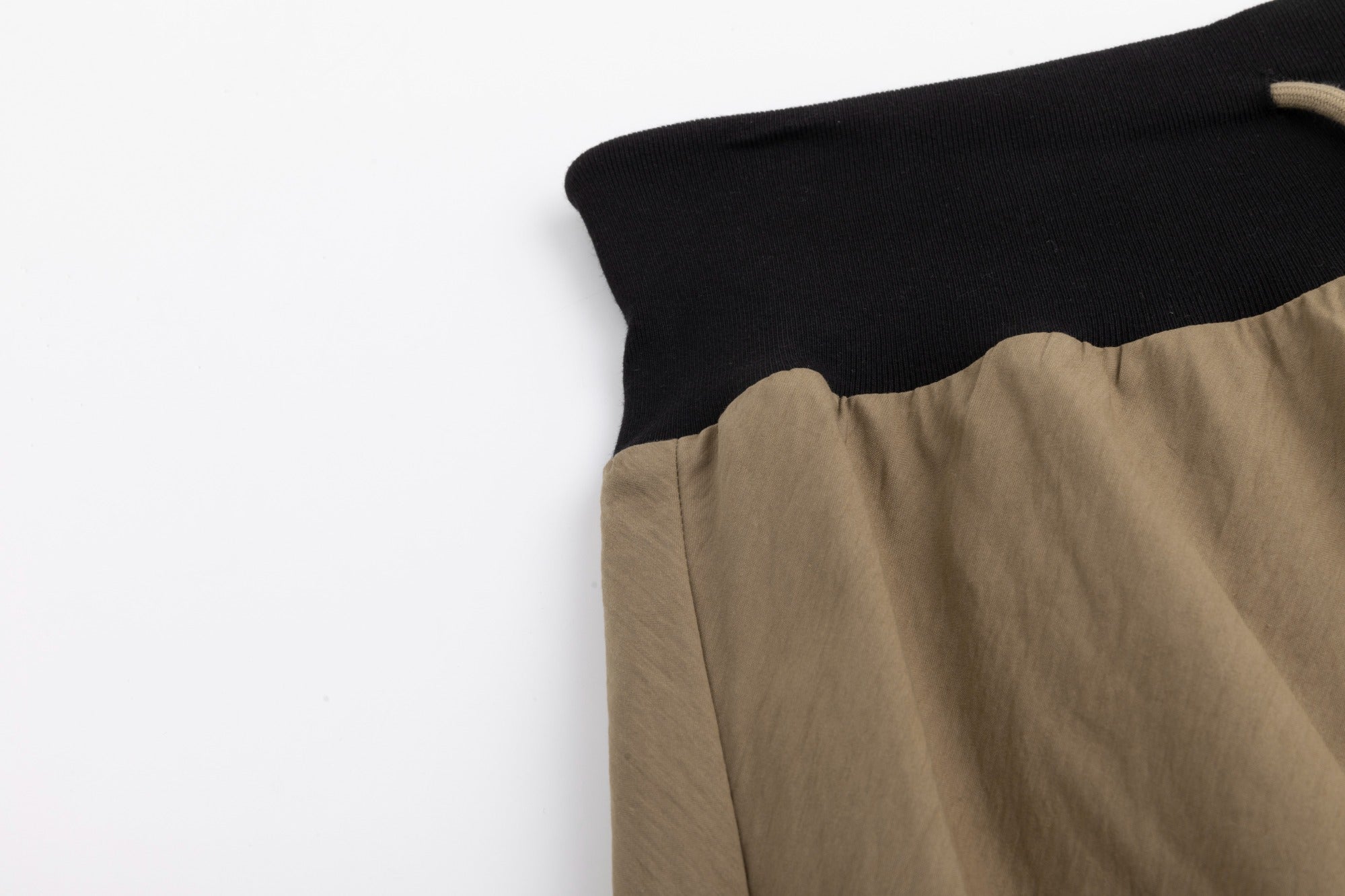 High Waistband Drawstring Skirt - Fawn