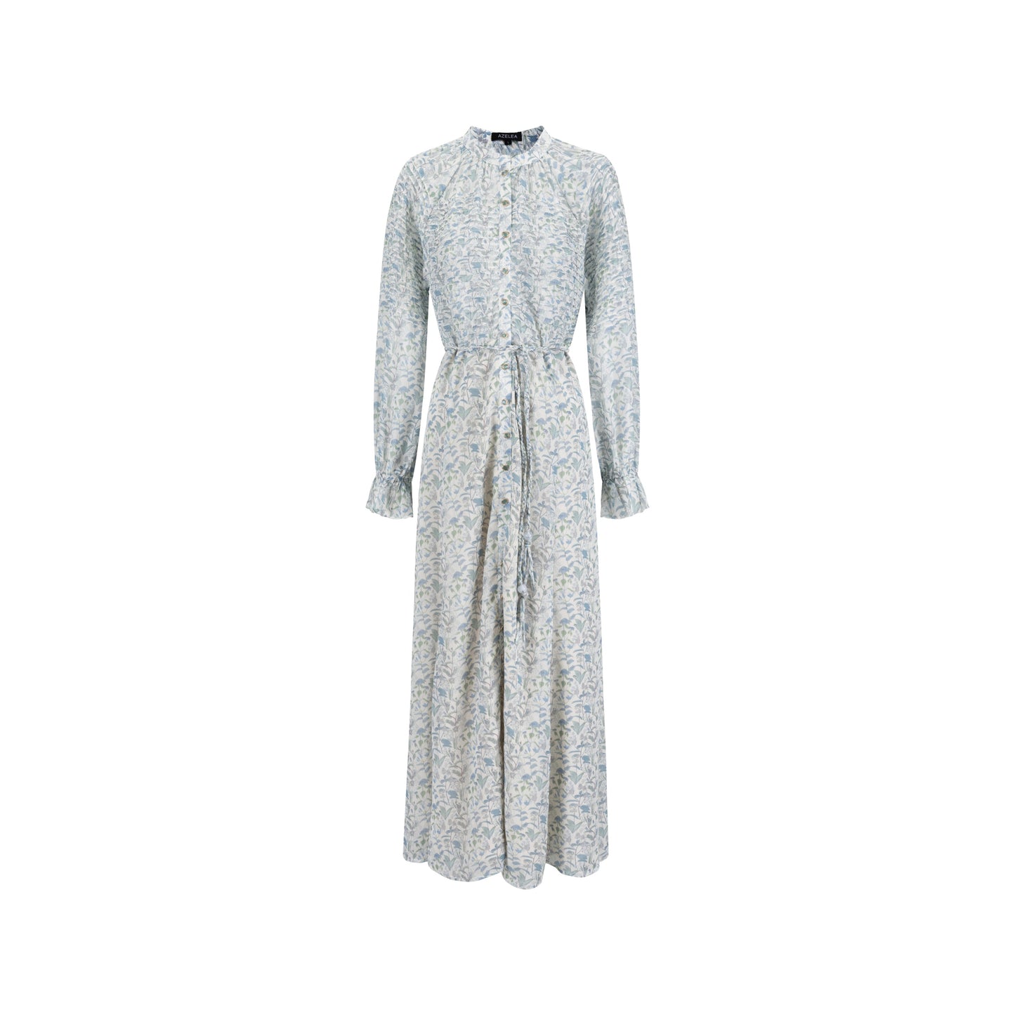 Blue Printed Flowy Dress