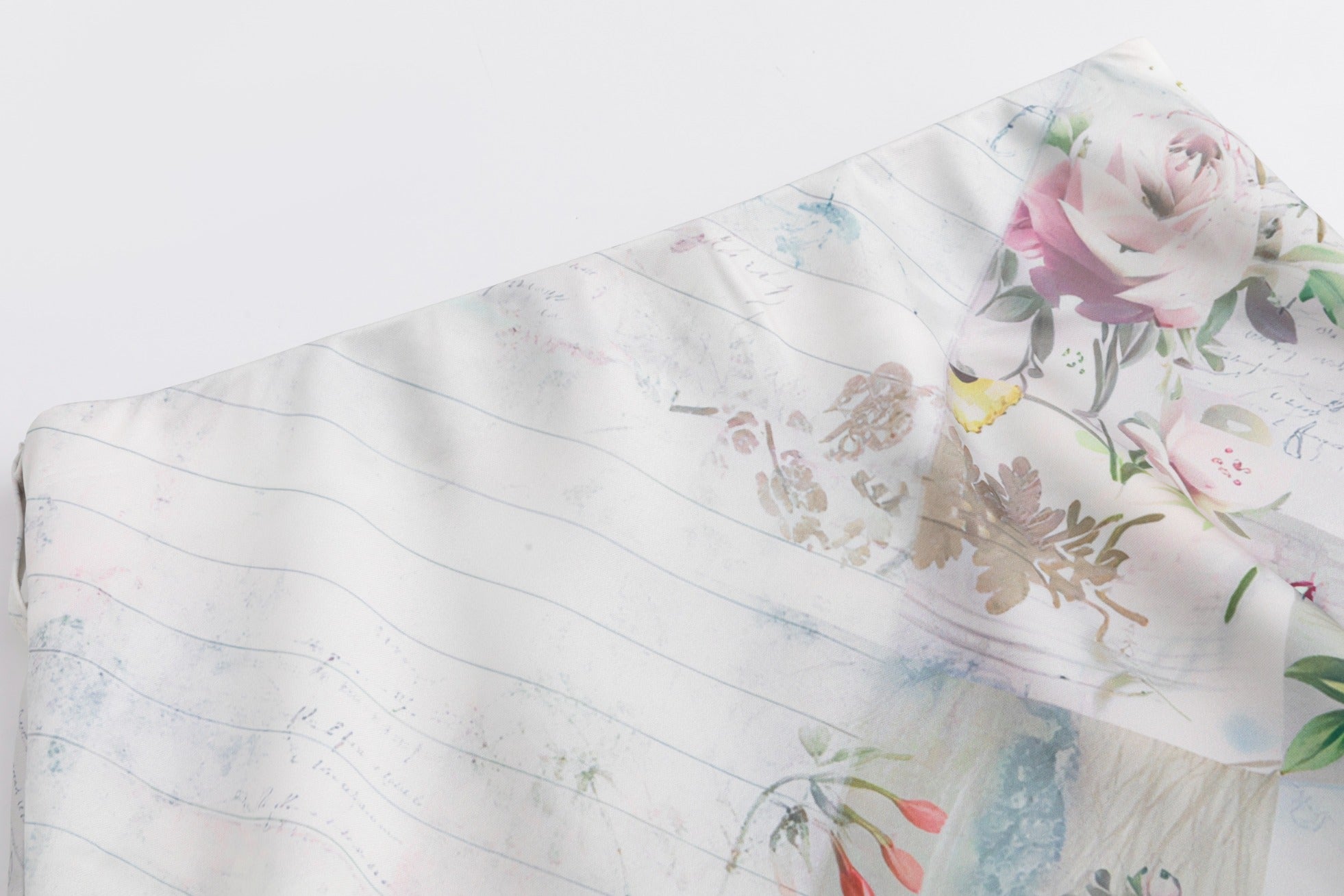 Patchwork Silk Belted Skirt