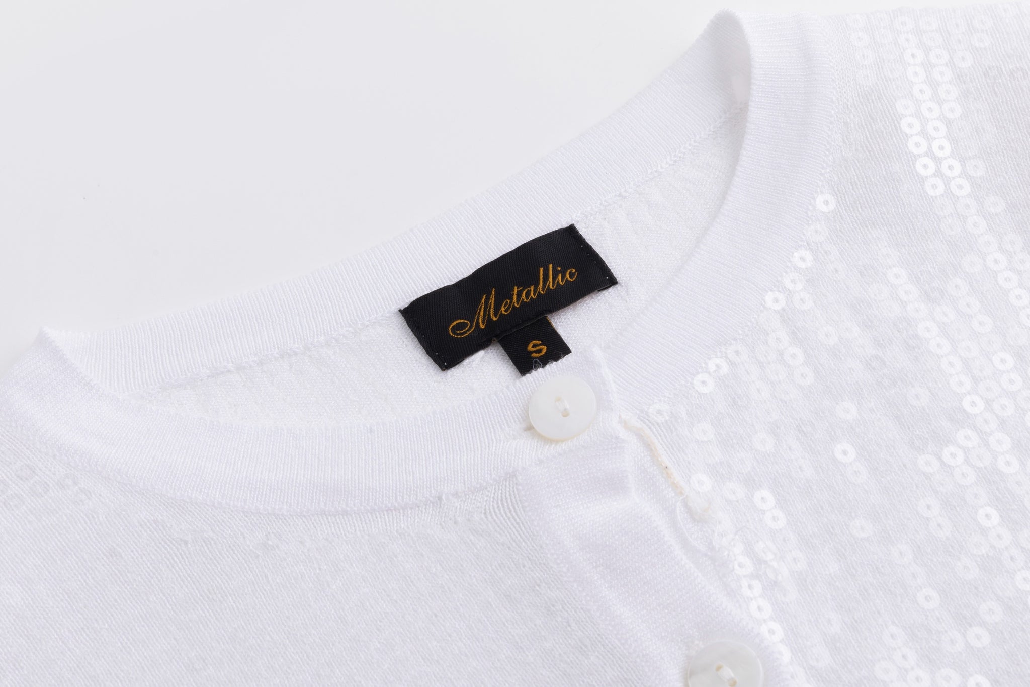 White Sequin Cardigan