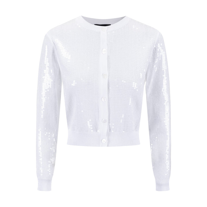 White Sequin Cardigan