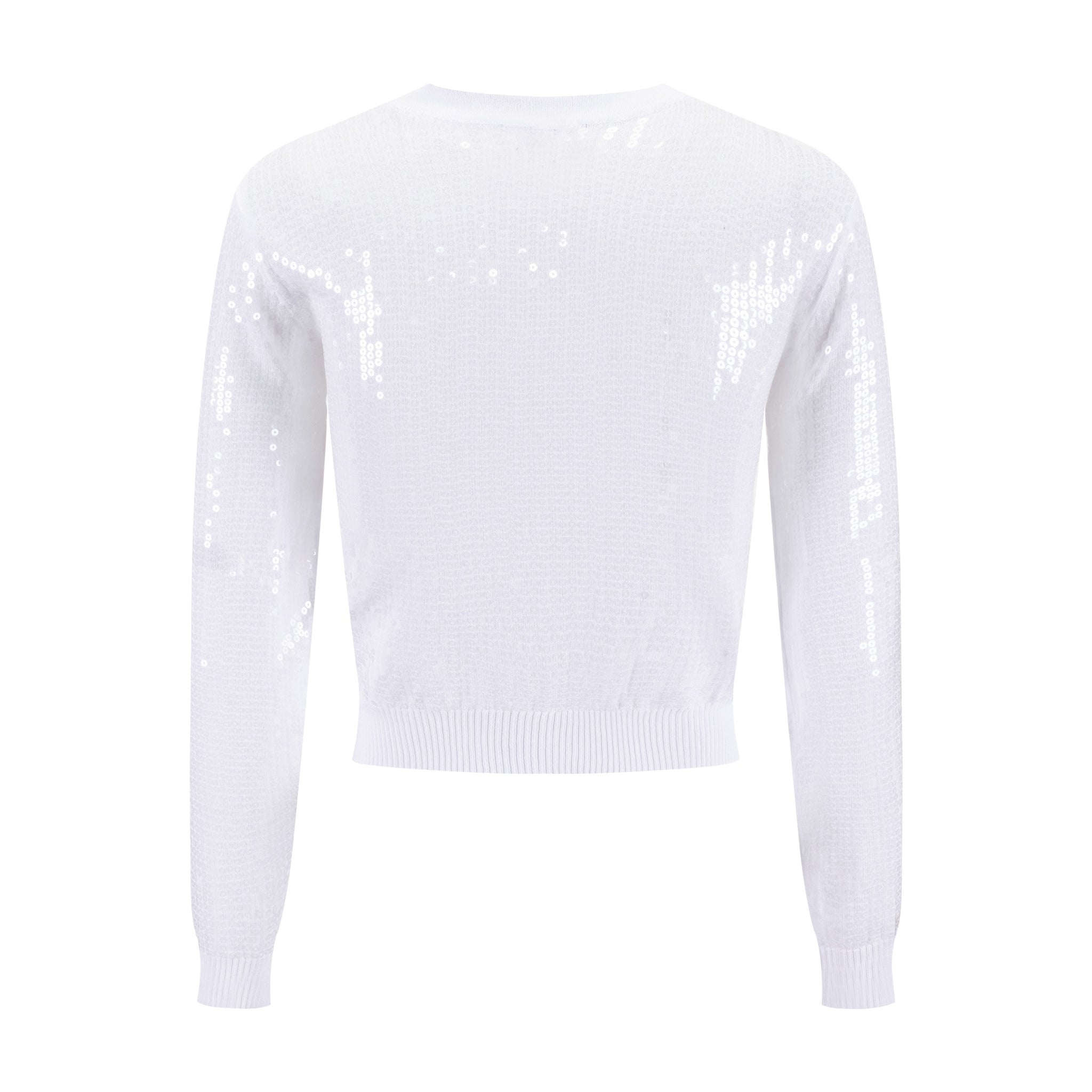 White Sequin Cardigan