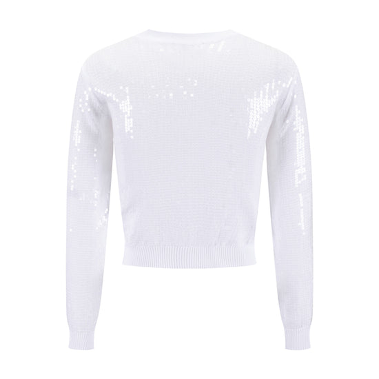 White Sequin Cardigan