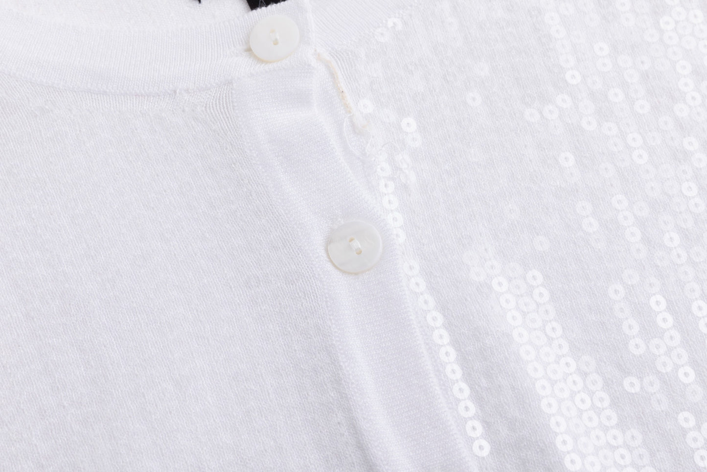 White Sequin Cardigan