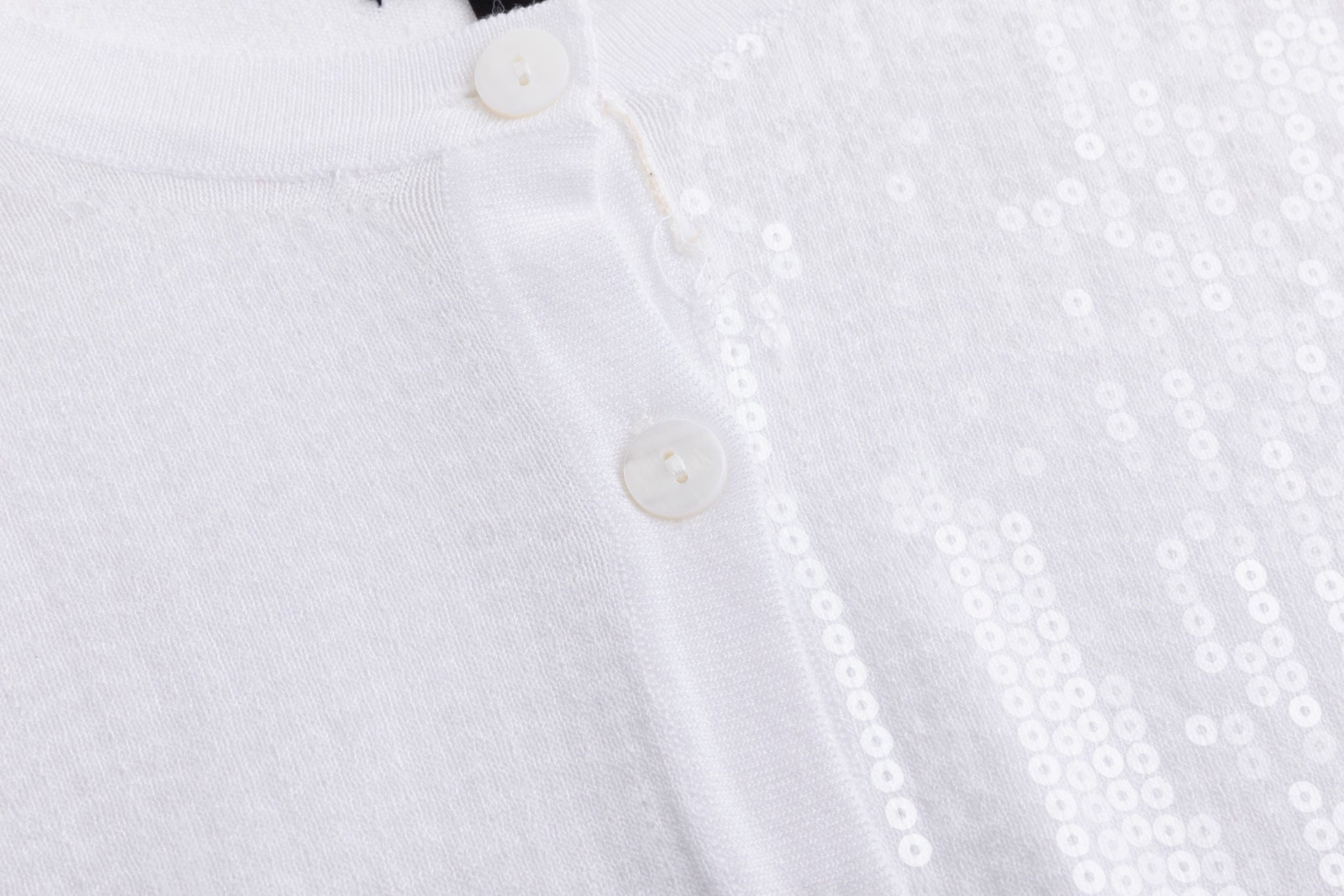 White Sequin Cardigan