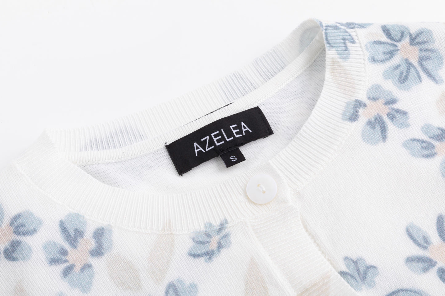 Blue Floral Knit Twinset