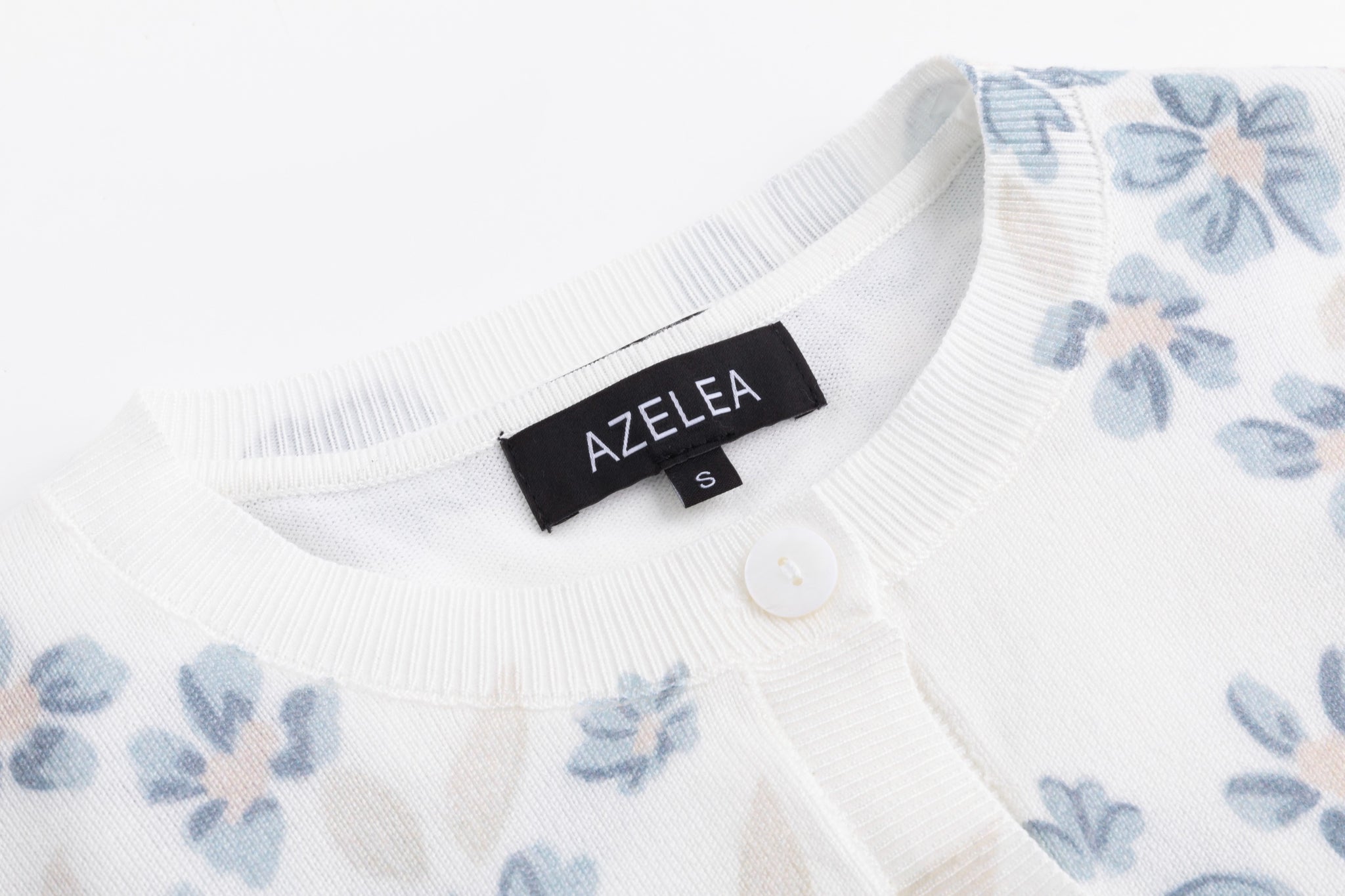 Blue Floral Knit Twinset