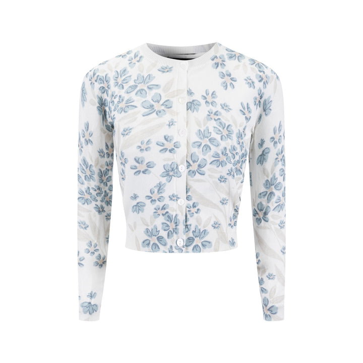 Blue Floral Knit Twinset