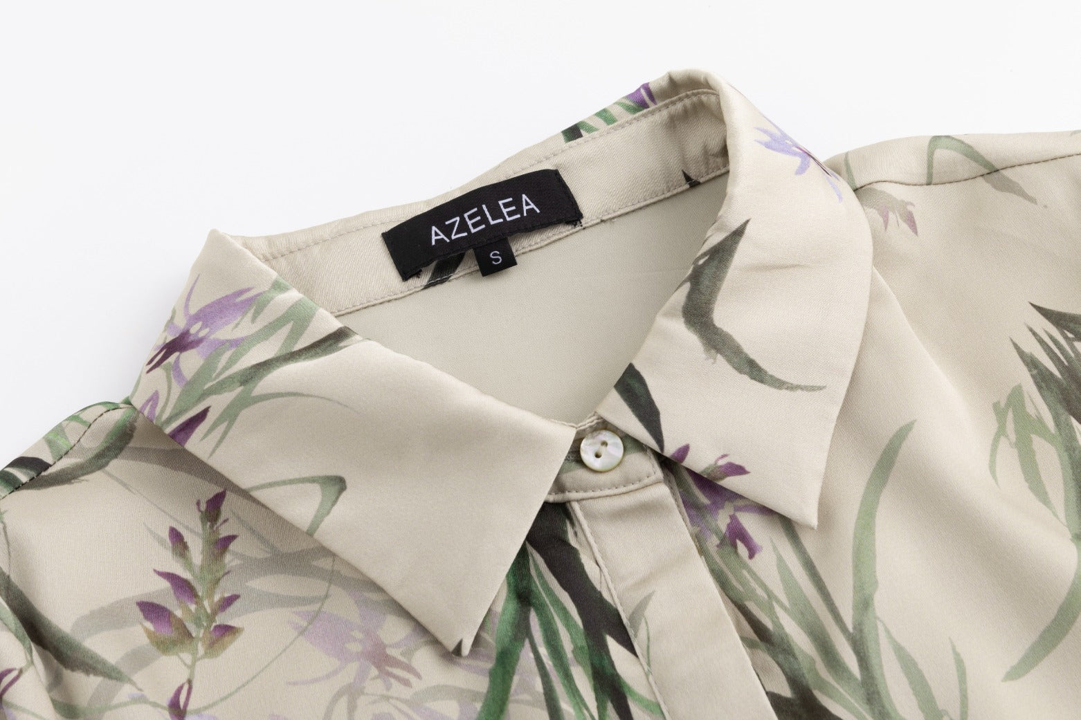 Floral Button-Front Dress With A Soft Drape And Tie Waist.