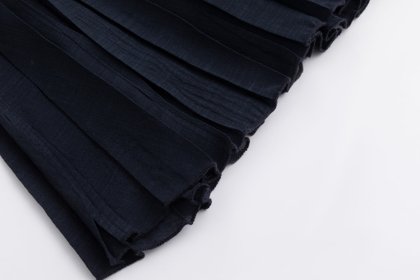 Pleated Chiffon Skirt - Dark Blue