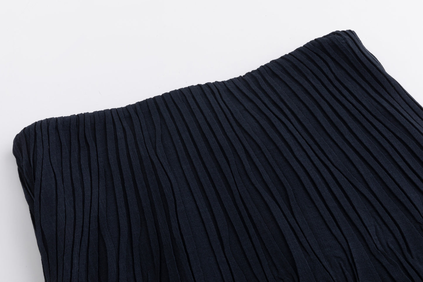 Pleated Chiffon Skirt - Dark Blue