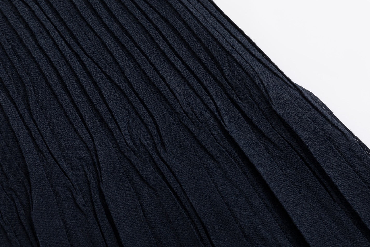 Pleated Chiffon Skirt - Dark Blue