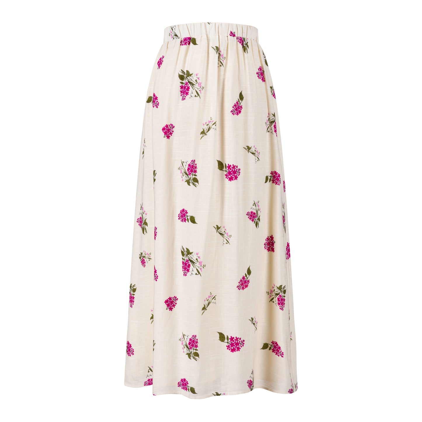 Raspberry Cluster Floral Skirt - Ivory