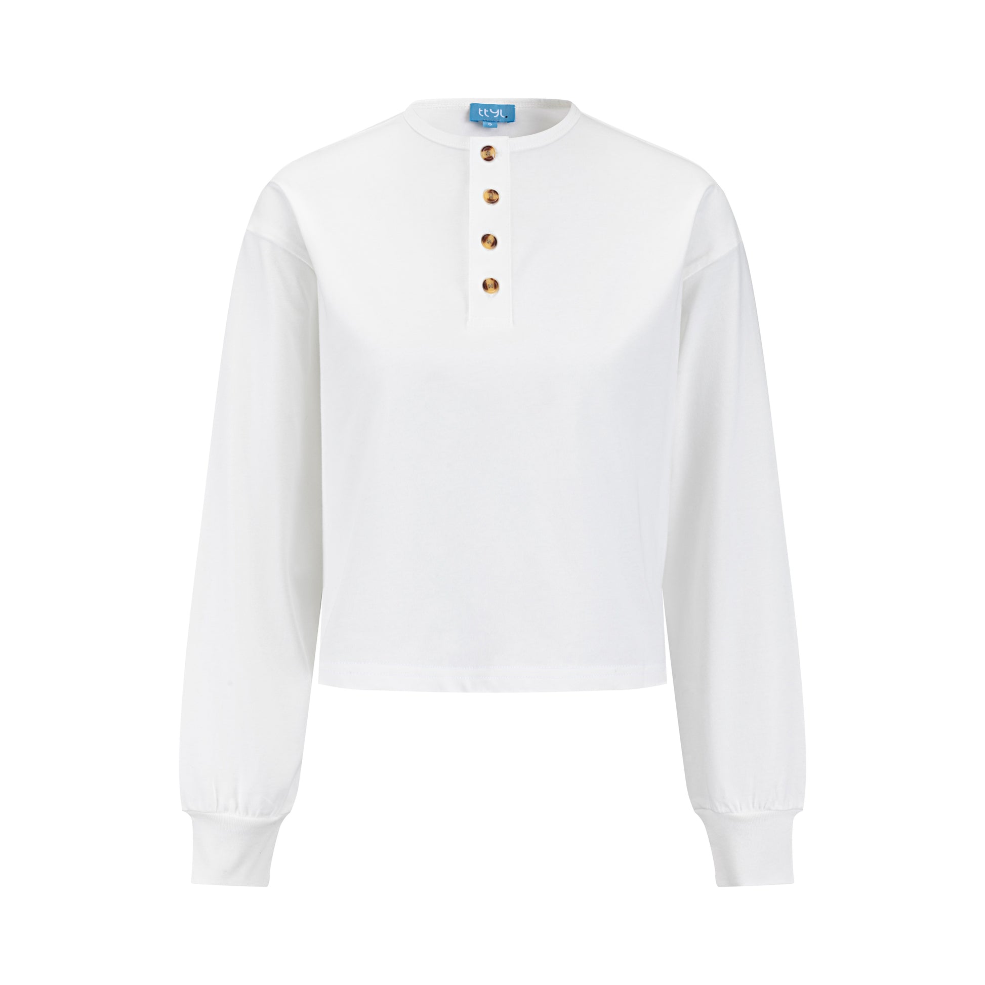 Basic Placket Dolman - White