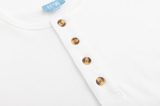 Basic Placket Dolman - White