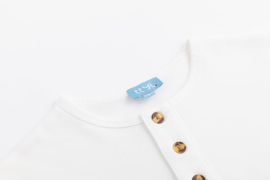 Basic Placket Dolman - White