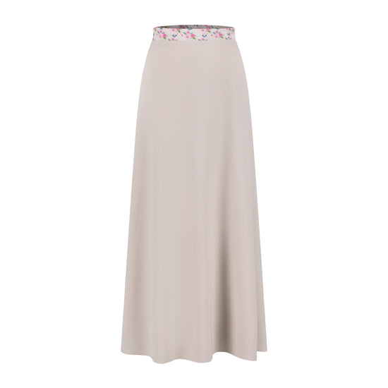 Floral Band Skirt - Tan
