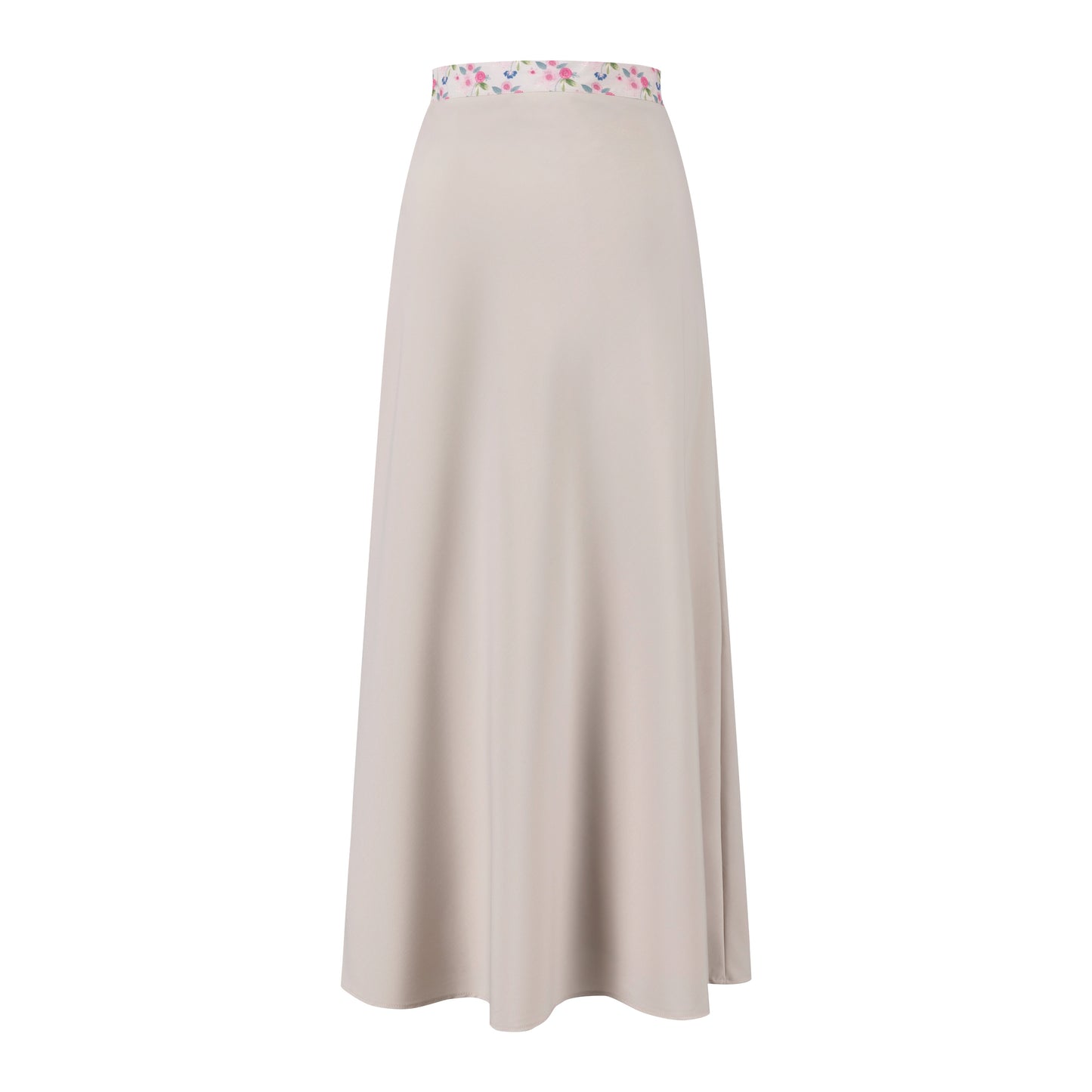Floral Band Skirt - Tan