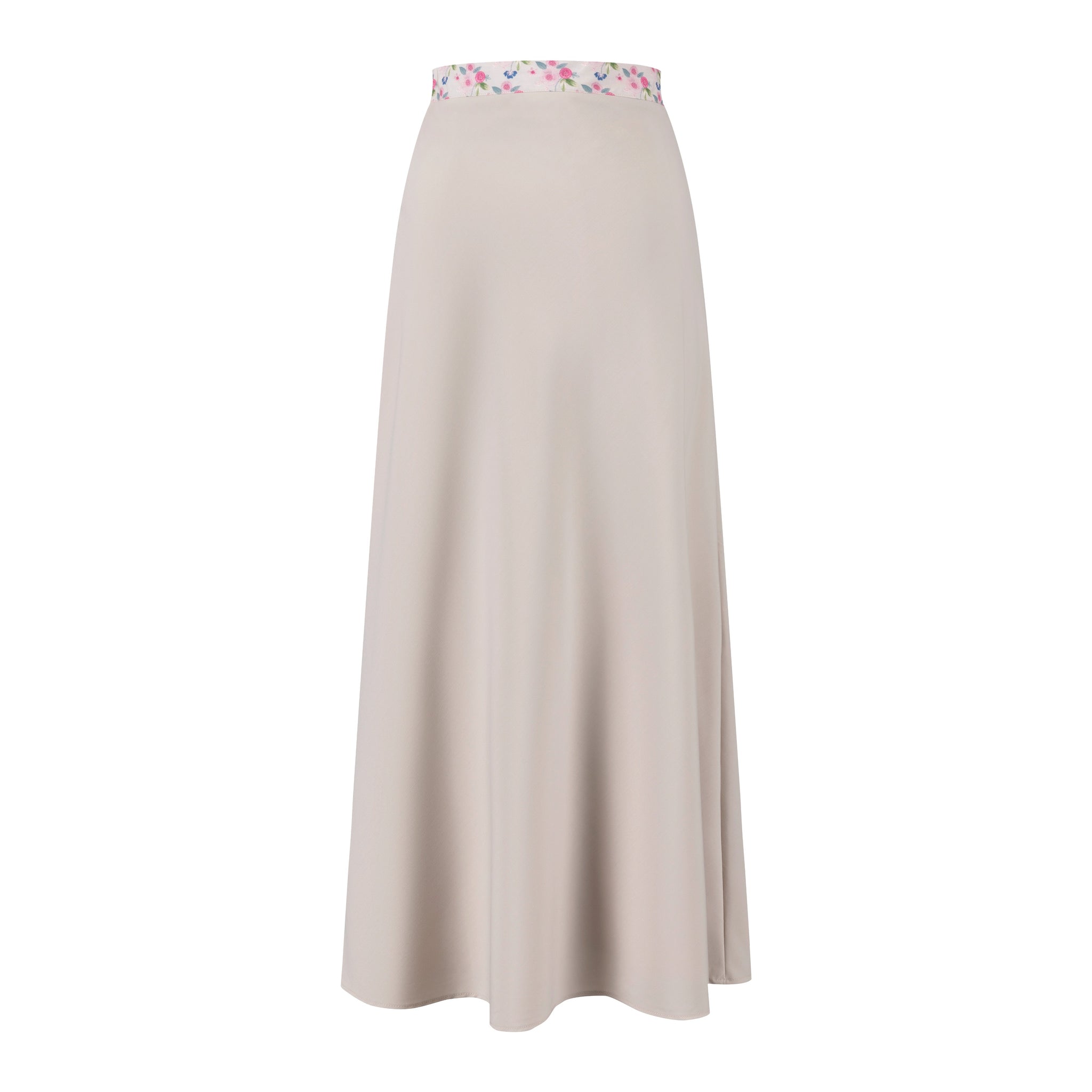Floral Band Skirt - Tan