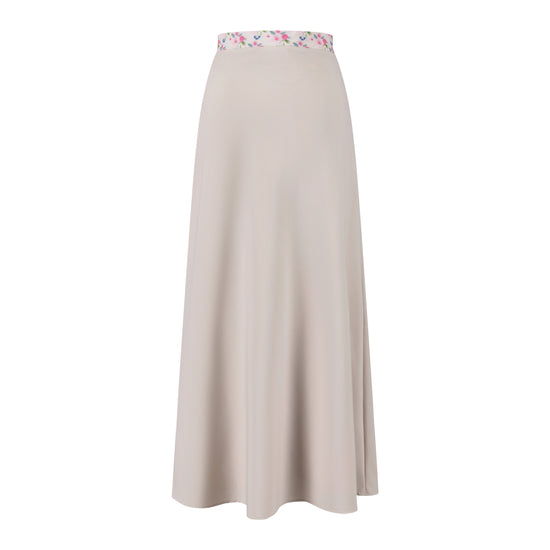 Floral Band Skirt - Tan