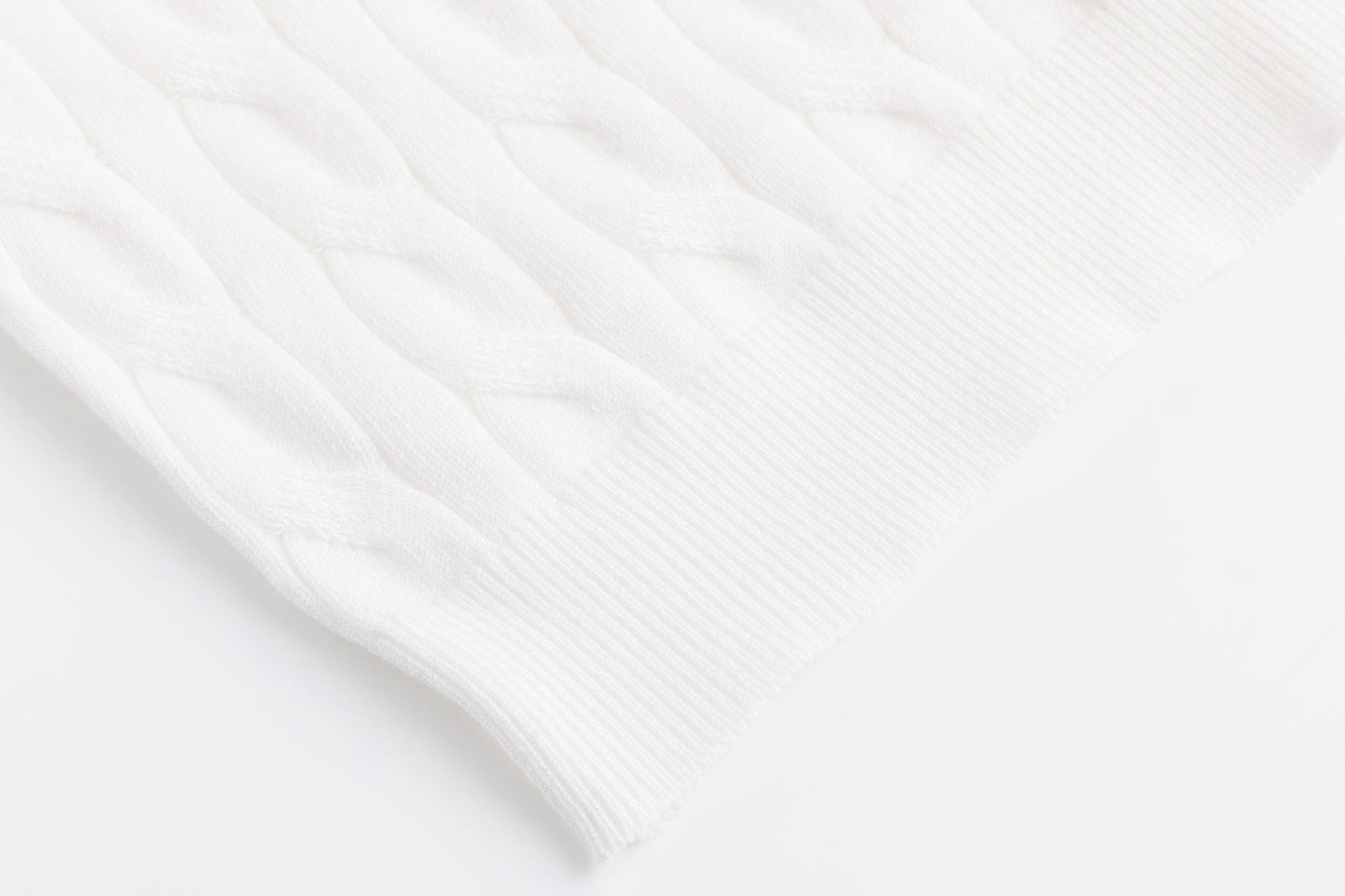 Cable Knit Cardigan With Detailed Buttons - Ivory