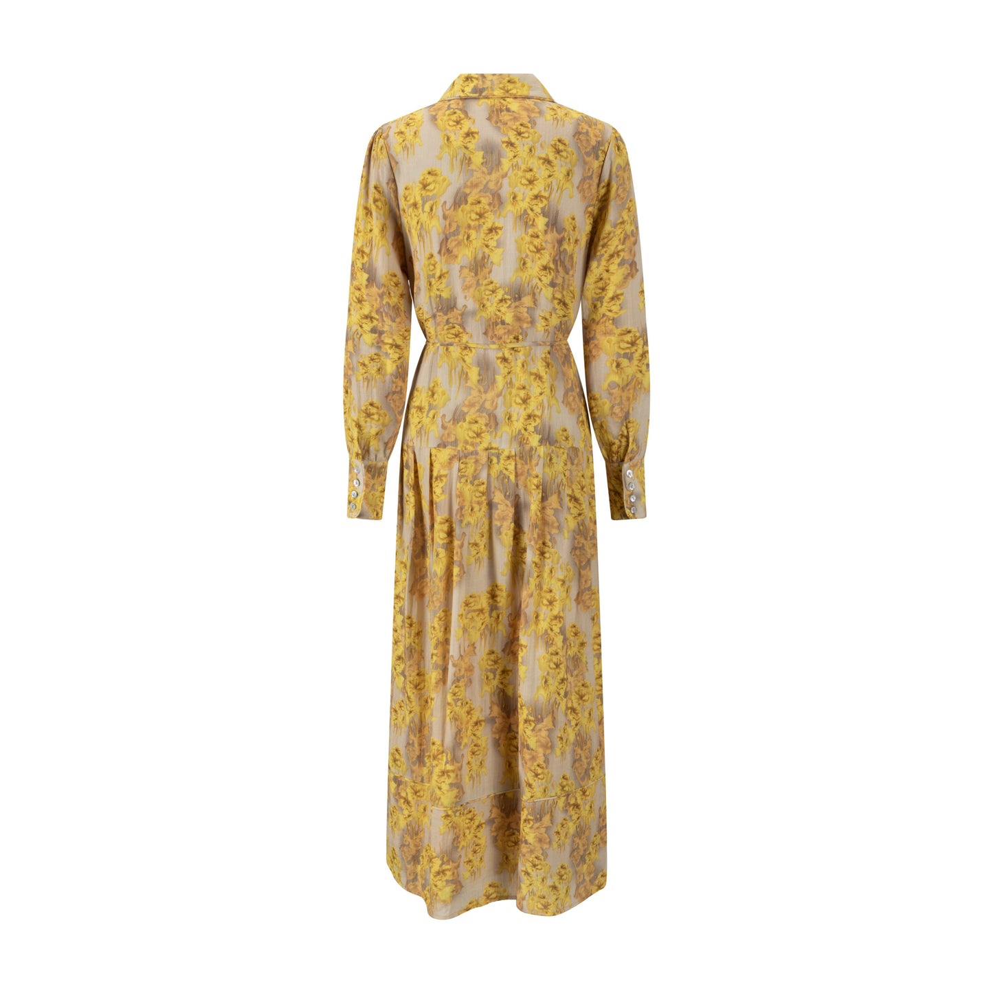 Yellow Abstract Print Dress