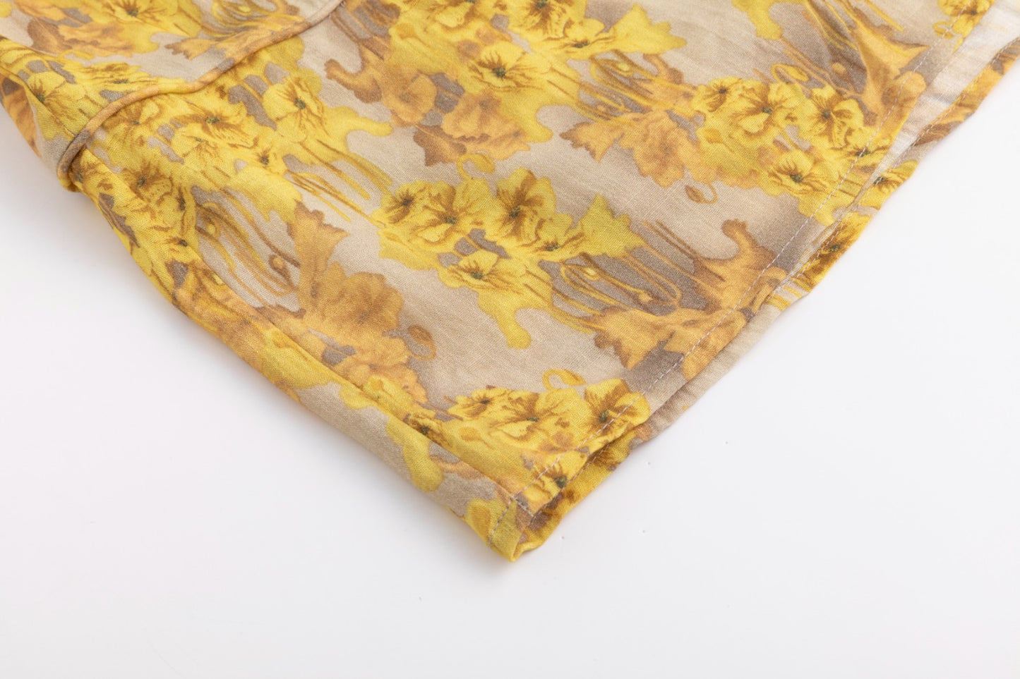 Yellow Abstract Print Dress