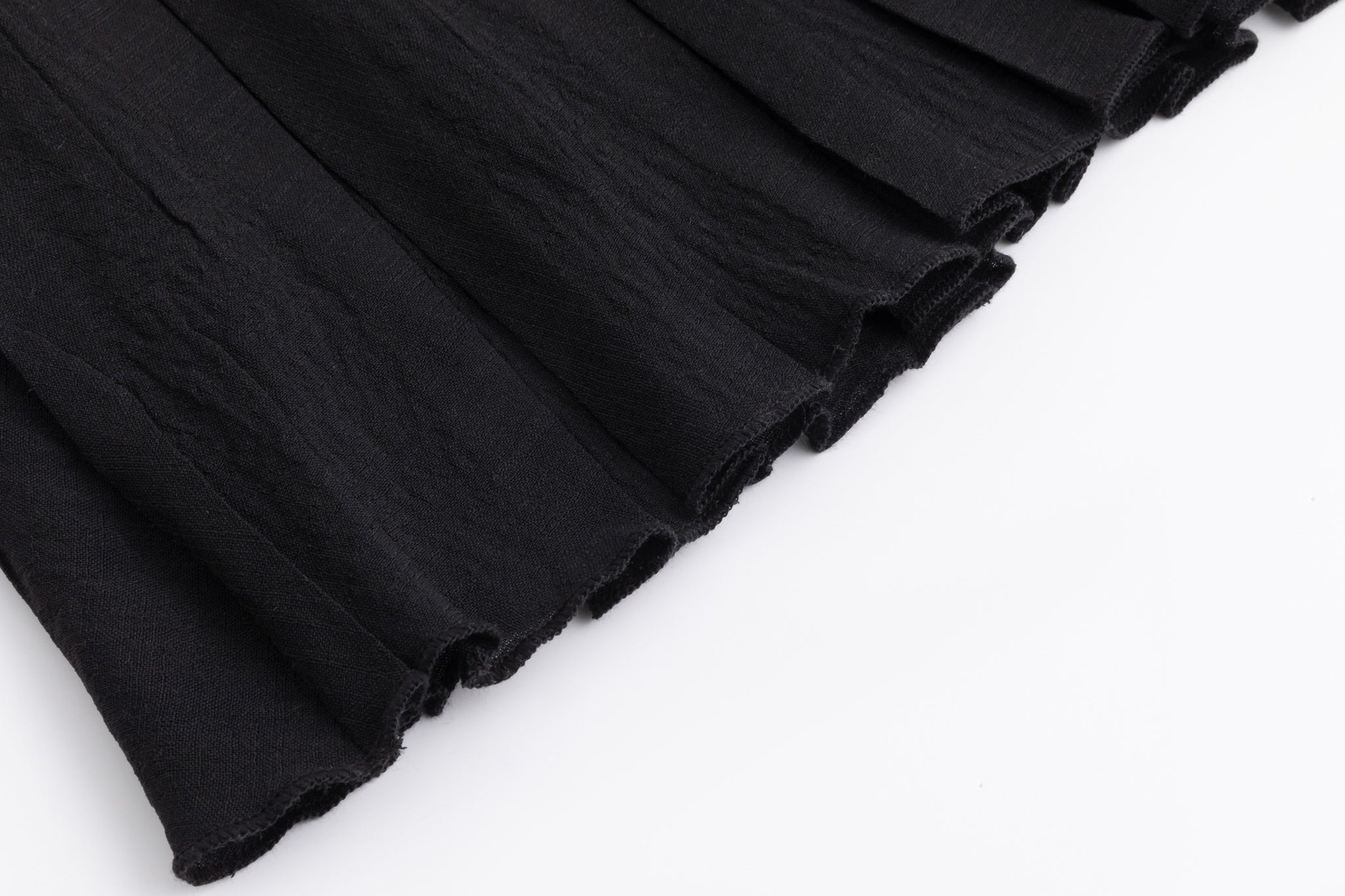 Pleated Chiffon Skirt - Black