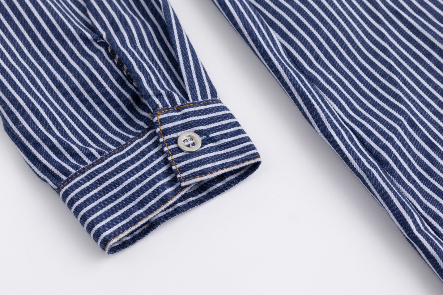 Navy And White Pinstriped Dress