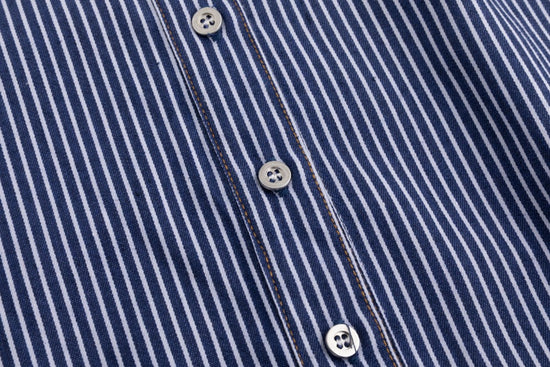 Navy And White Pinstriped Dress
