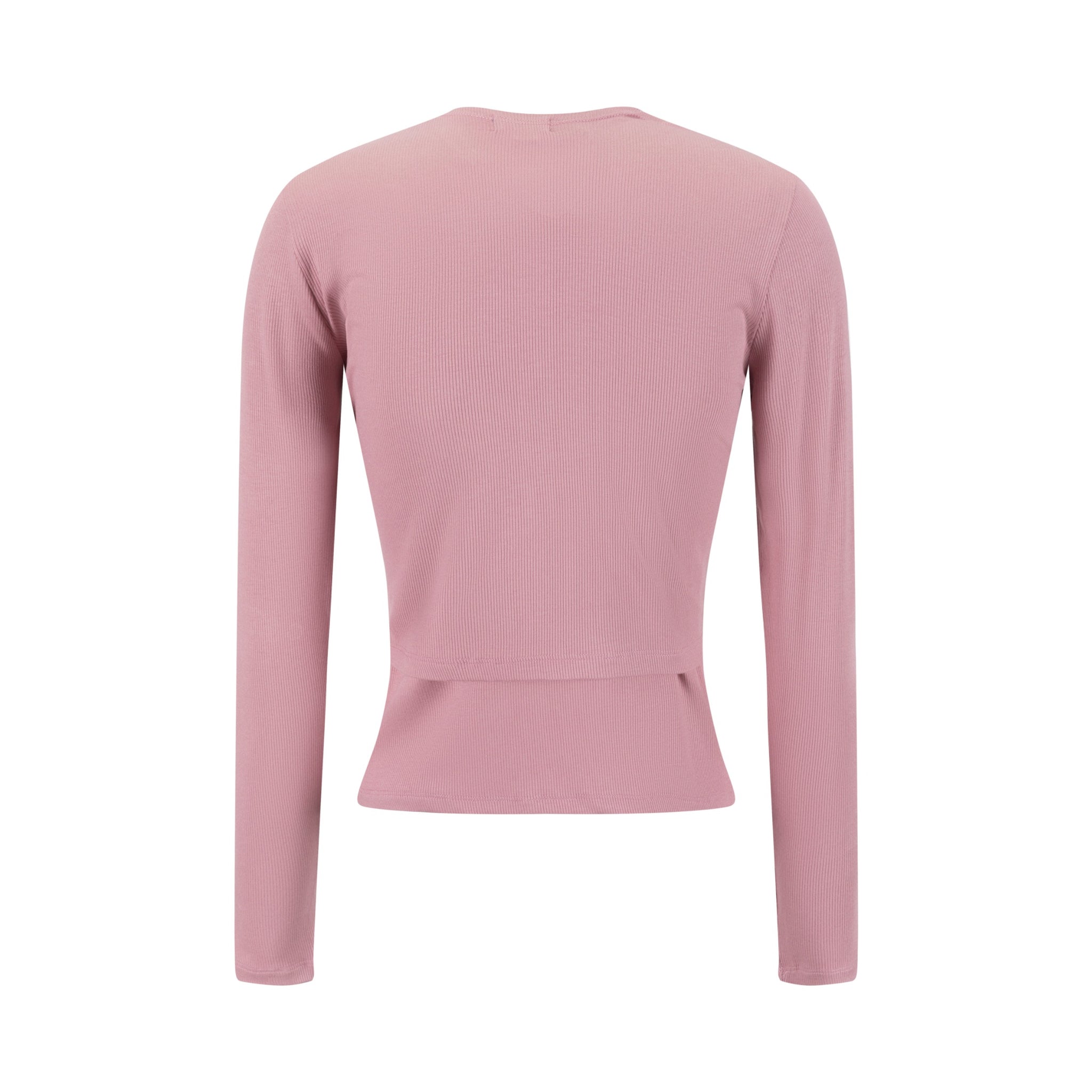 Cropped Ribbed Twin Set- Pink