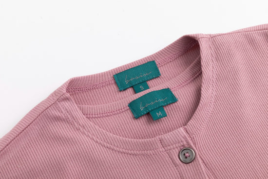 Cropped Ribbed Twin Set- Pink