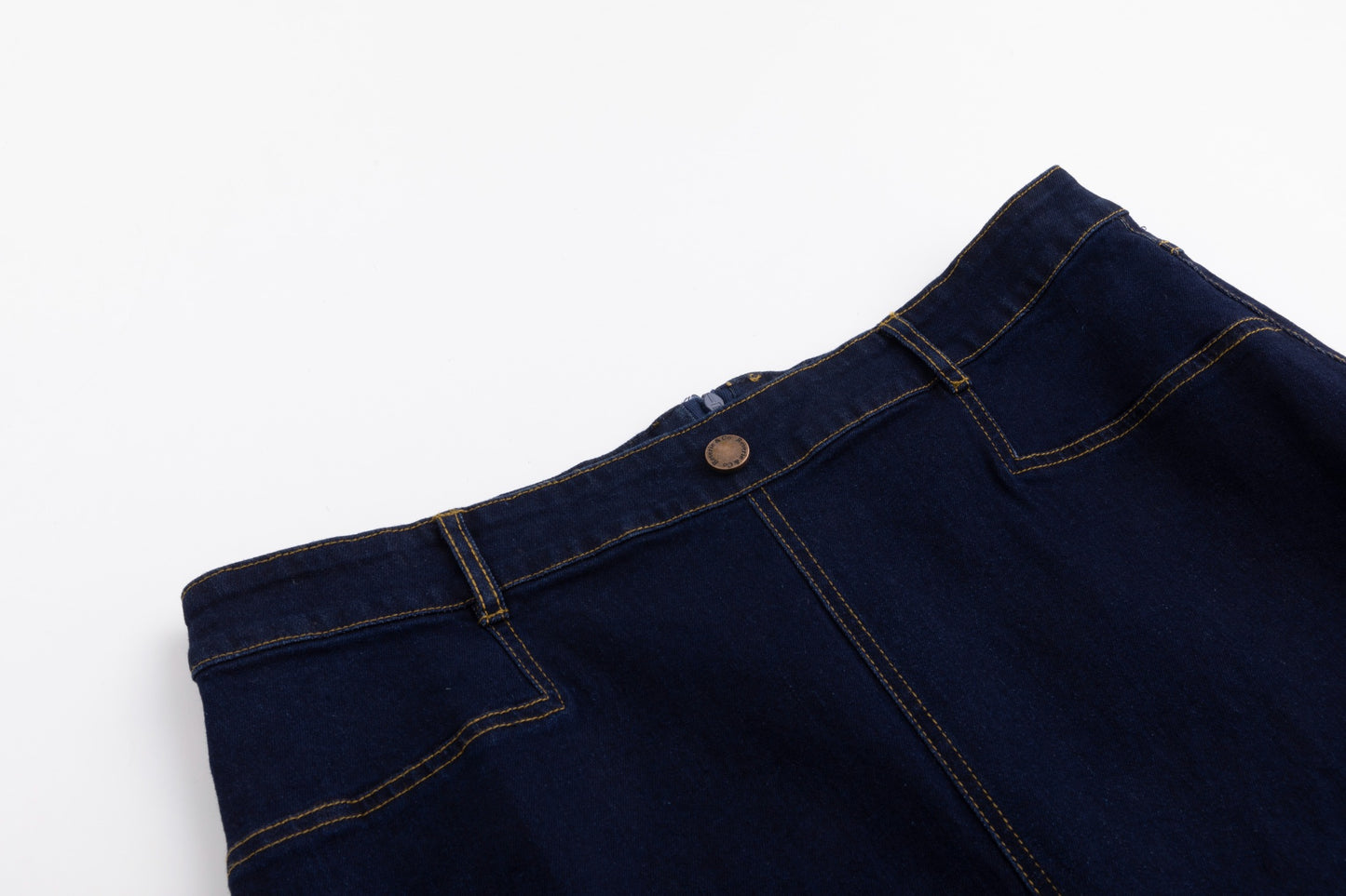 Basic Pocket Skirt Denim - Dark Blue